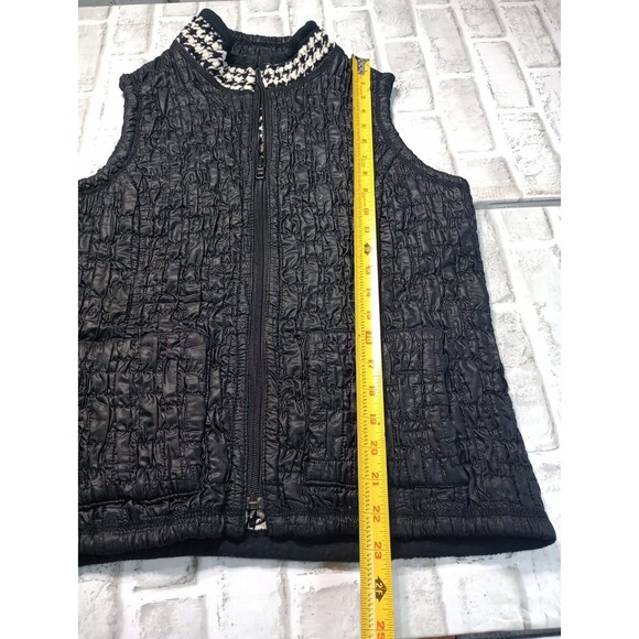Women's Quilted Vest Full Zip Mock Neck Slash Pockets Sz 6 - Picture 2 of 11